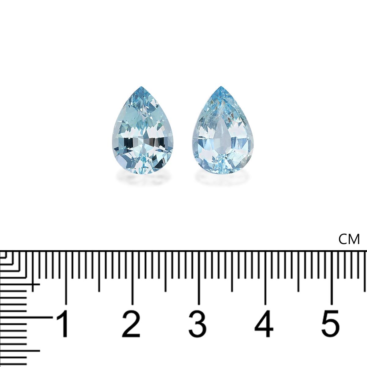 baby blue aquamarine, 7.92ct pear cut — view 4