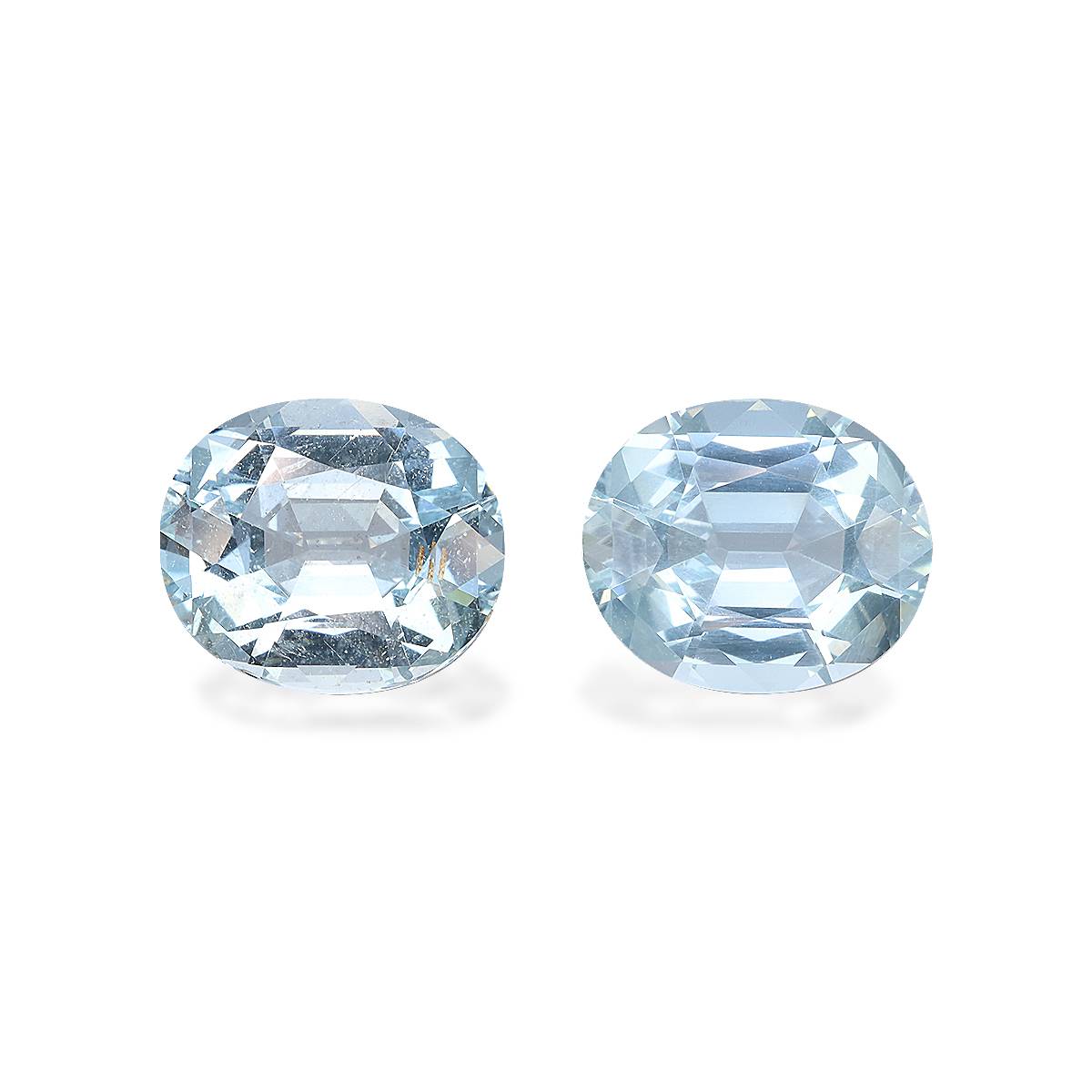 Baby Blue Aquamarine 10.86ct - 13x11mm Pair