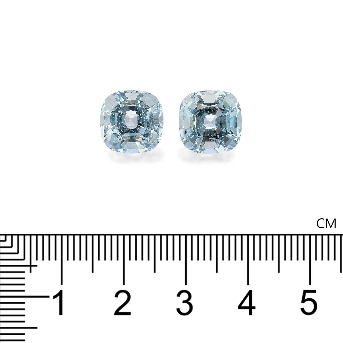 baby blue aquamarine, 8.72ct cushion cut — view 4