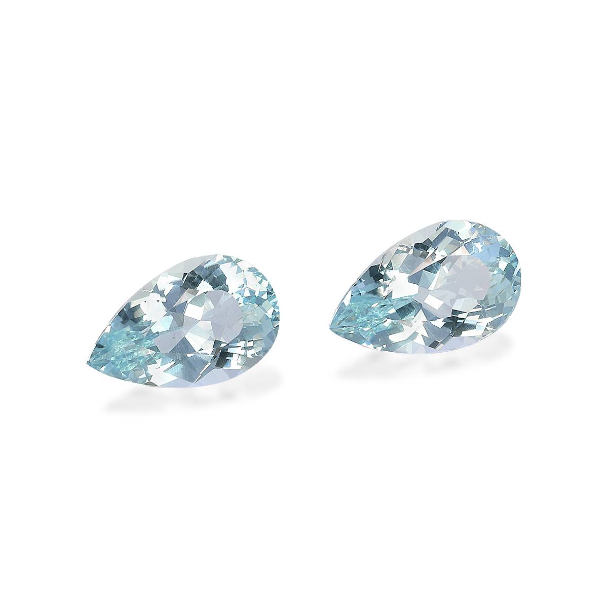 baby blue aquamarine, 6.71ct pear cut — view 3
