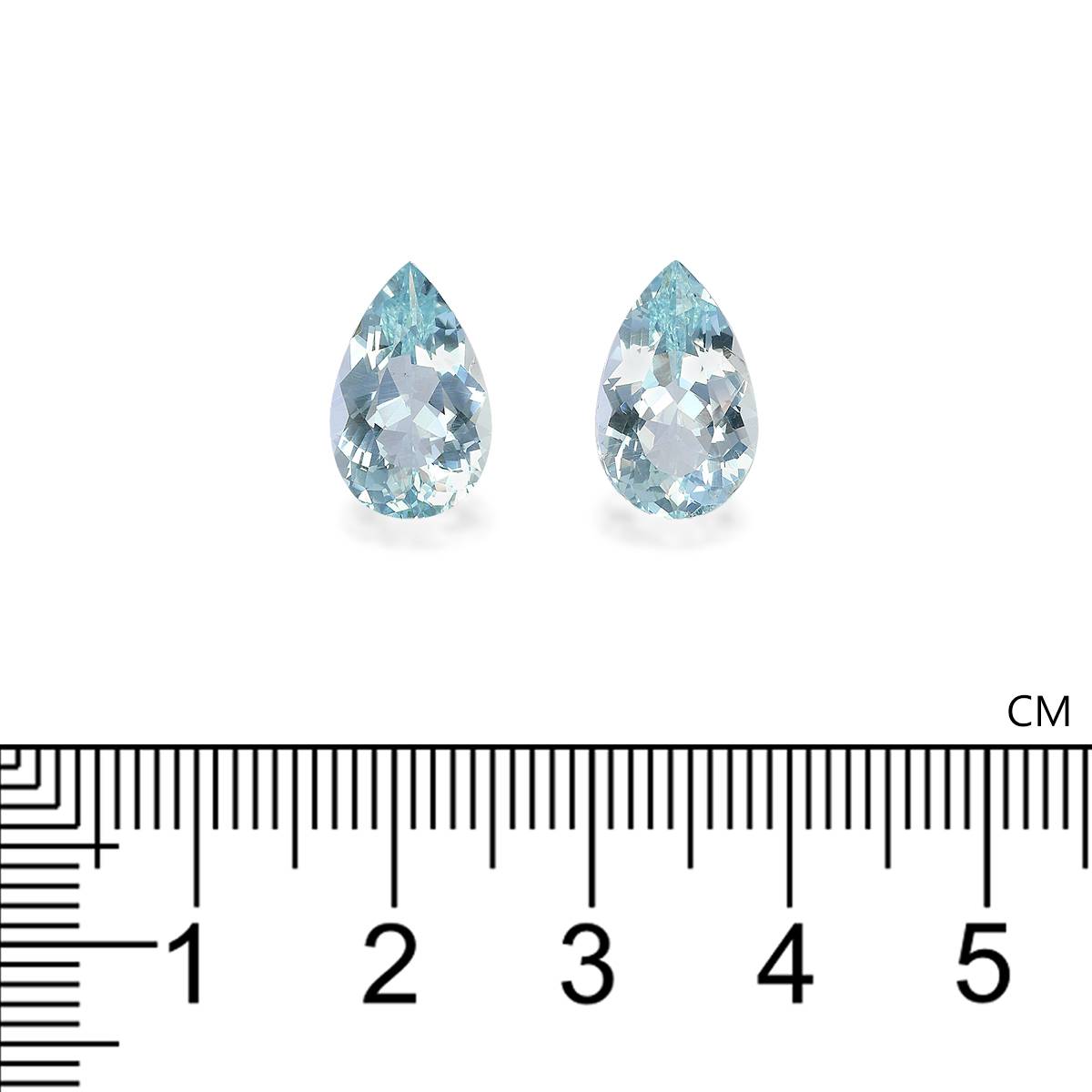 baby blue aquamarine, 6.71ct pear cut — view 4