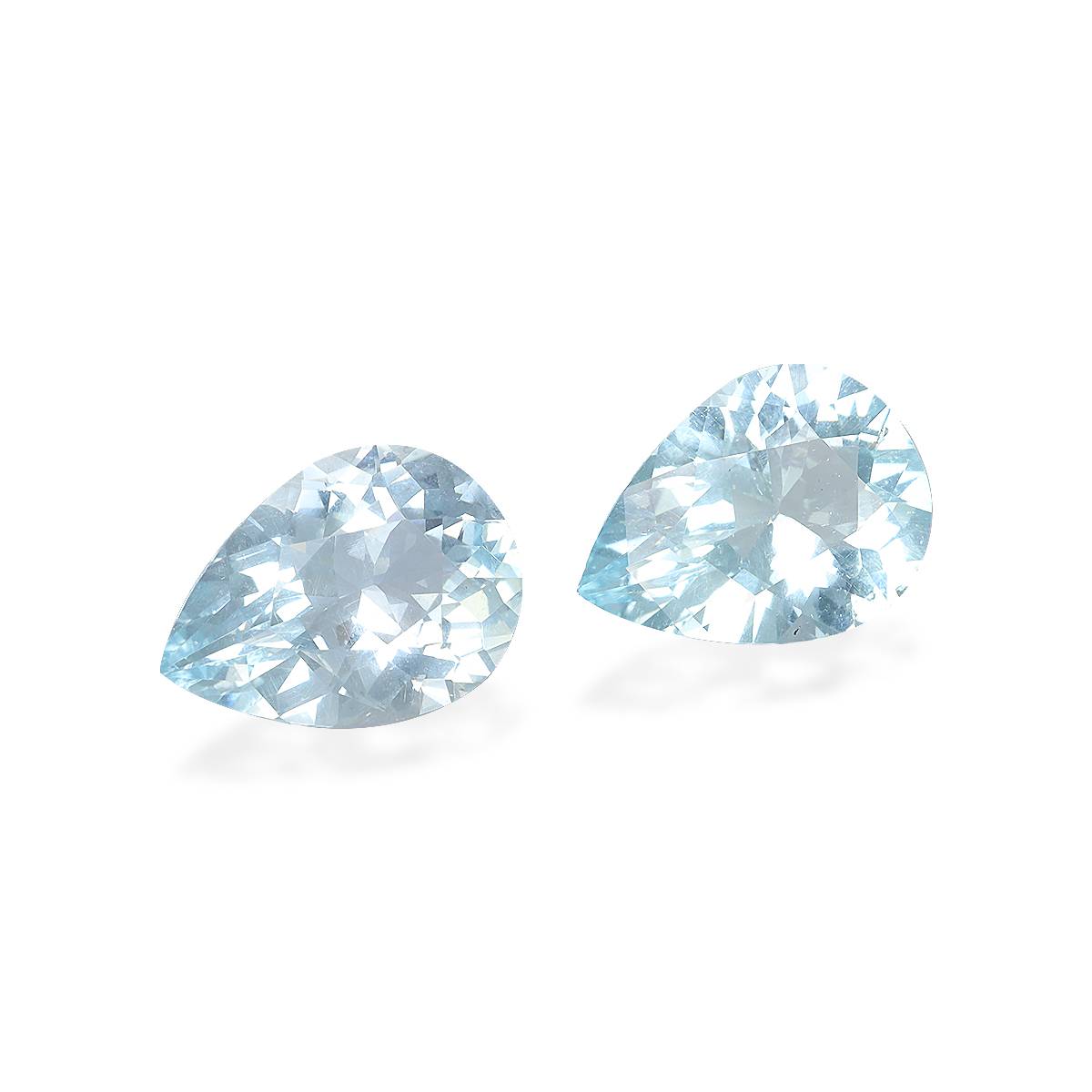 baby blue aquamarine, 9.27ct pear cut — view 3