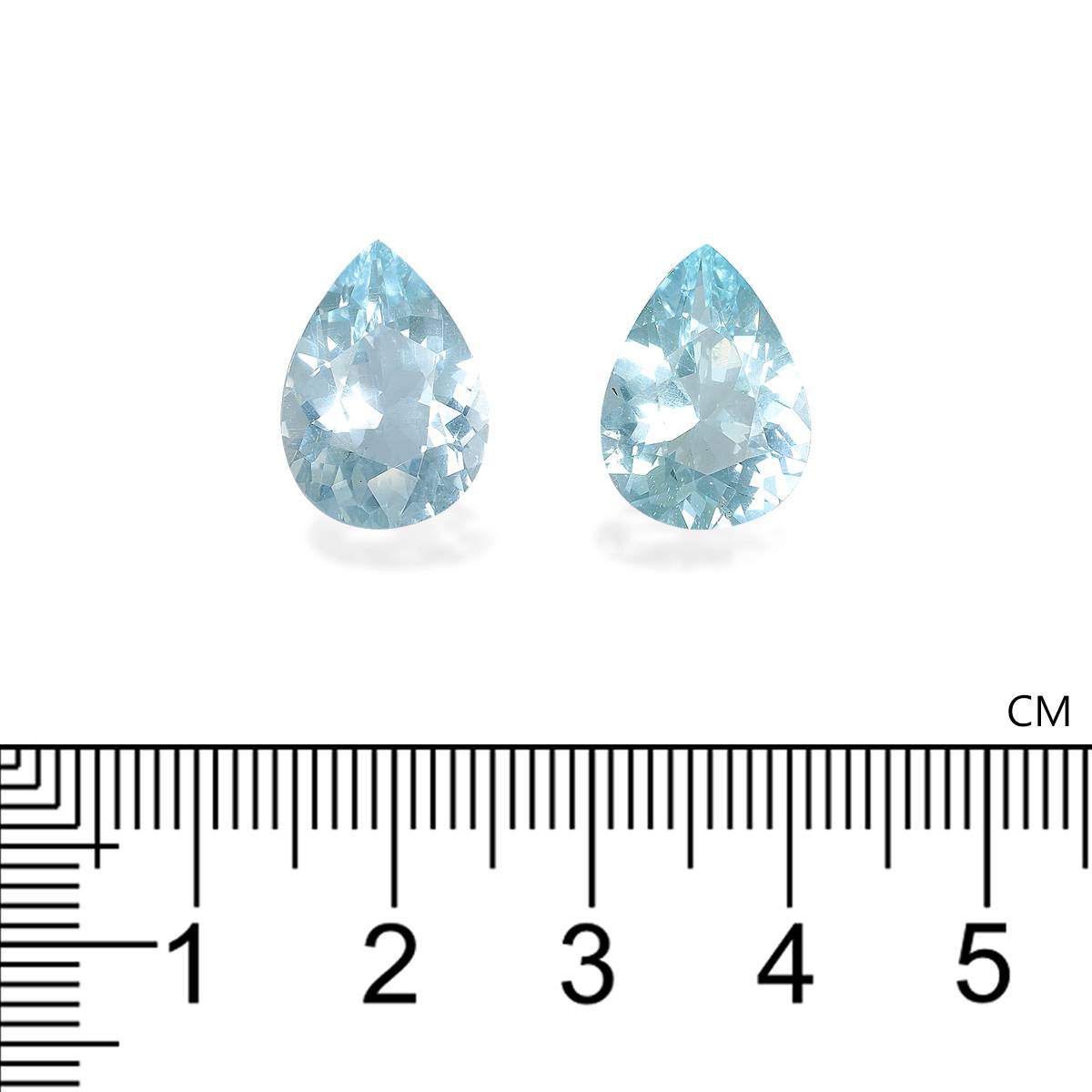 baby blue aquamarine, 9.27ct pear cut — view 4