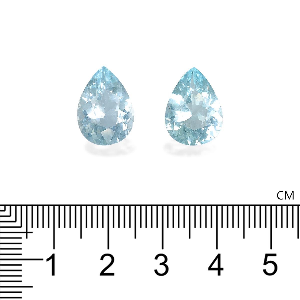 baby blue aquamarine, 9.27ct pear cut — view 4