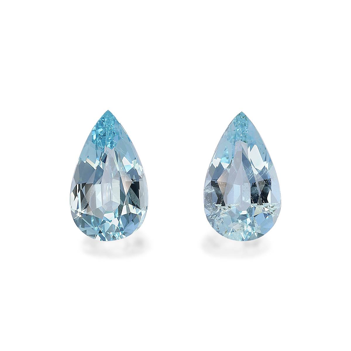 Baby Blue Aquamarine 6.51ct Pair