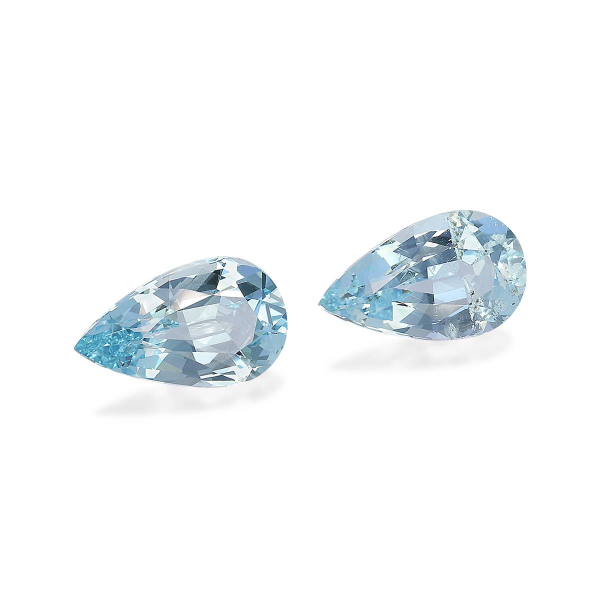 baby blue aquamarine, 6.51ct pear cut — view 3
