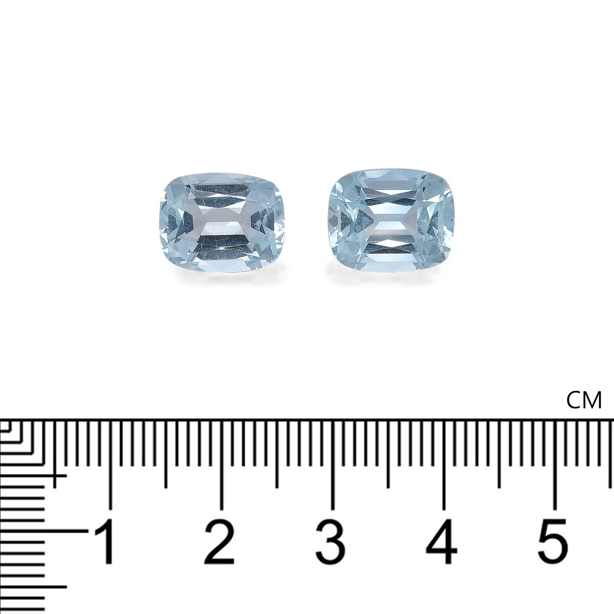 baby blue aquamarine, 7.97ct cushion cut — view 4