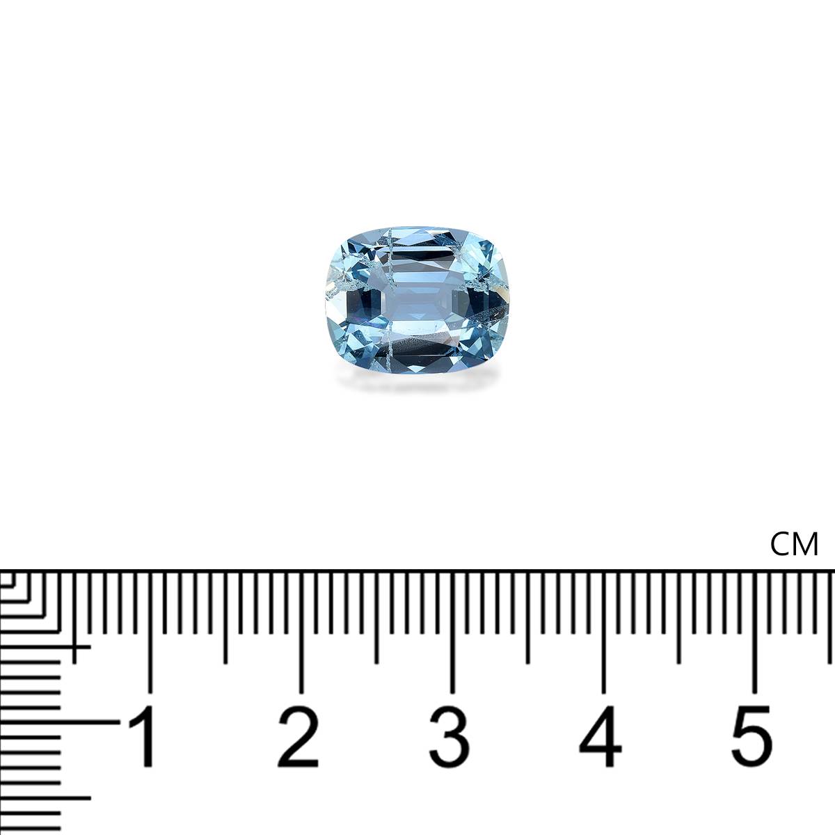 Santa Maria blue aquamarine, 4.19ct cushion cut — view 4