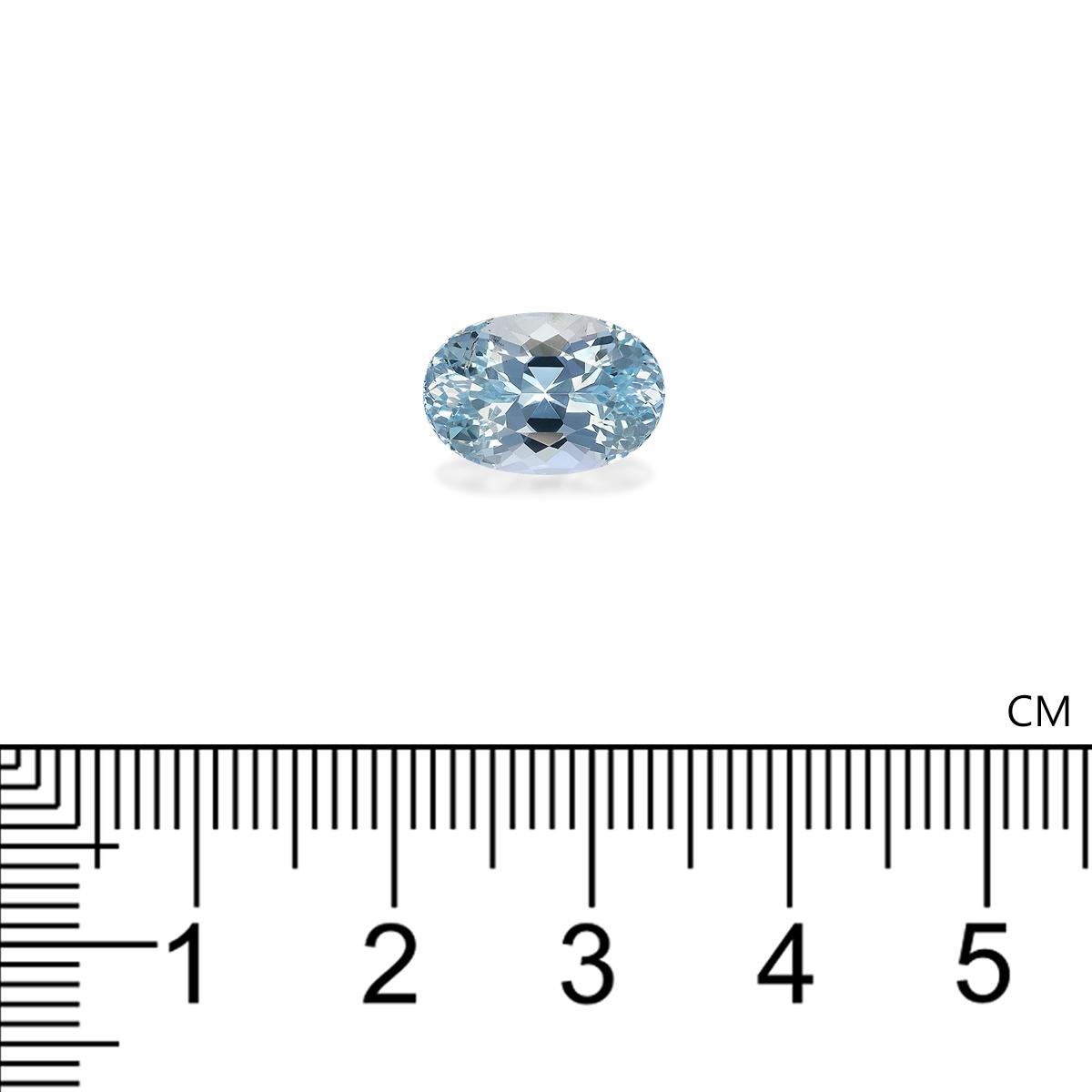 Santa Maria blue aquamarine, 4.1ct oval cut — view 4