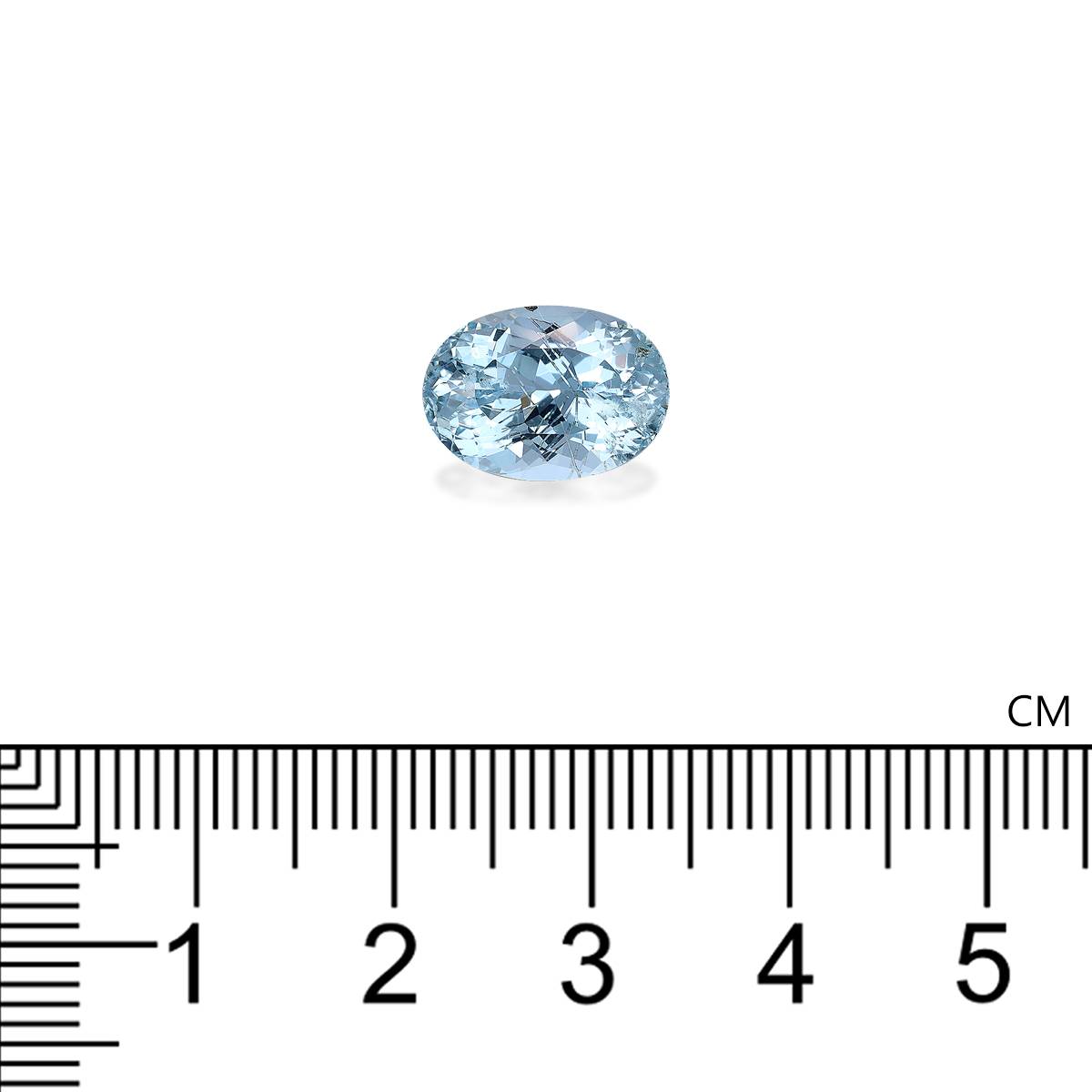 baby blue aquamarine, 4.68ct oval cut — view 4