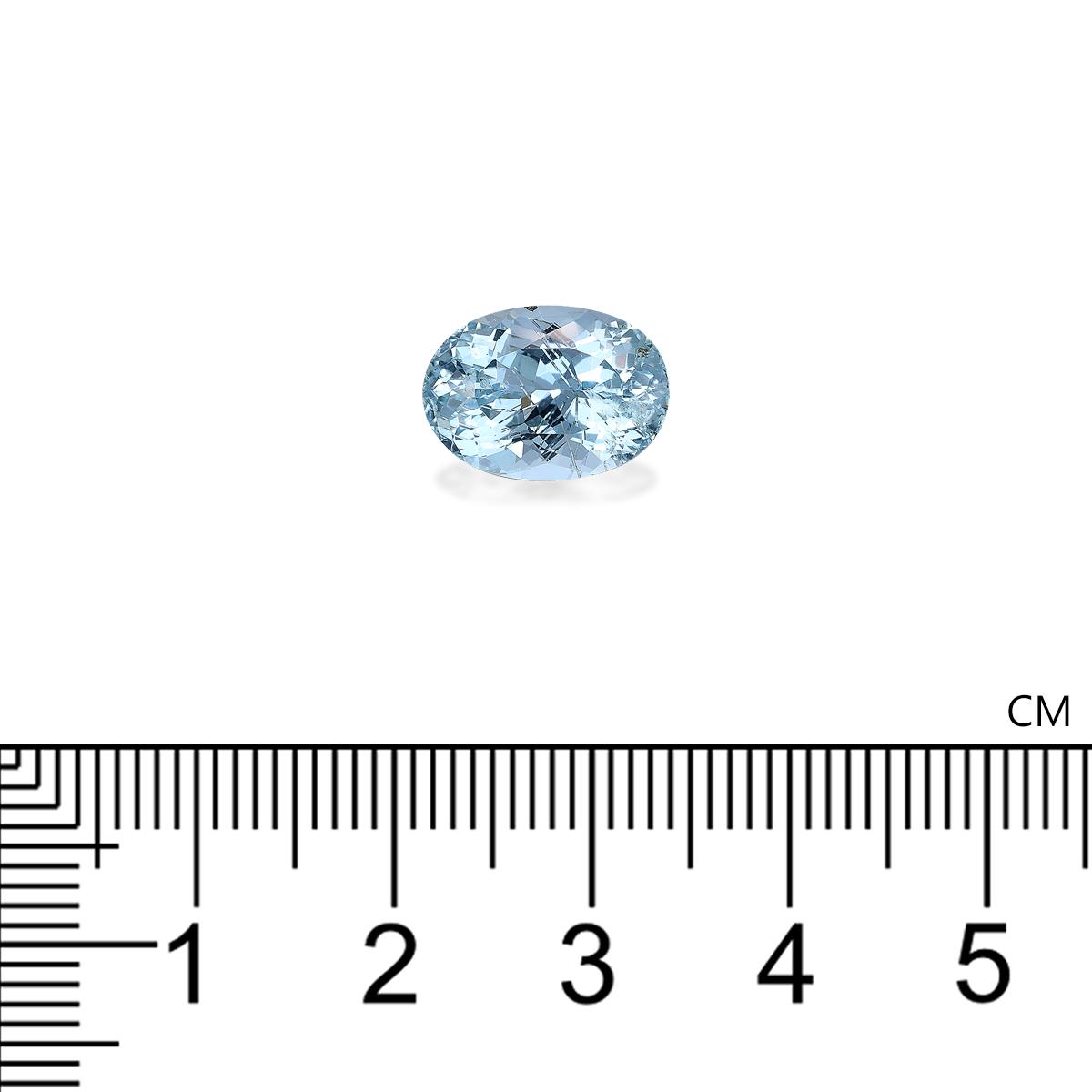baby blue aquamarine, 4.68ct oval cut — view 4