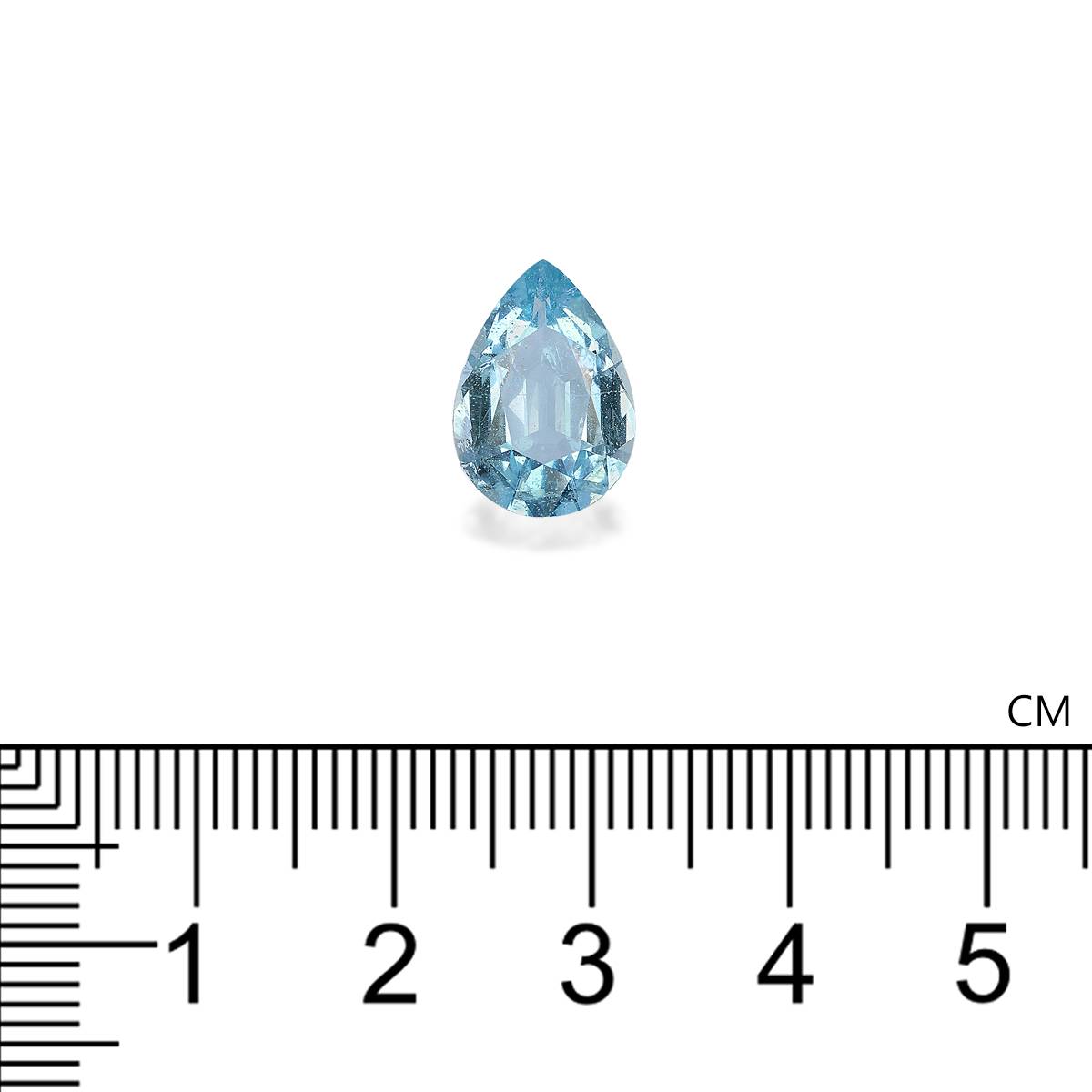 Santa Maria blue aquamarine, 3.2ct pear cut — view 4