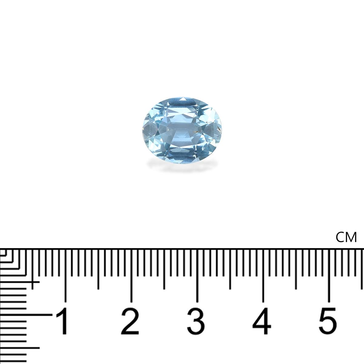Santa Maria blue aquamarine, 3.76ct oval cut — view 4