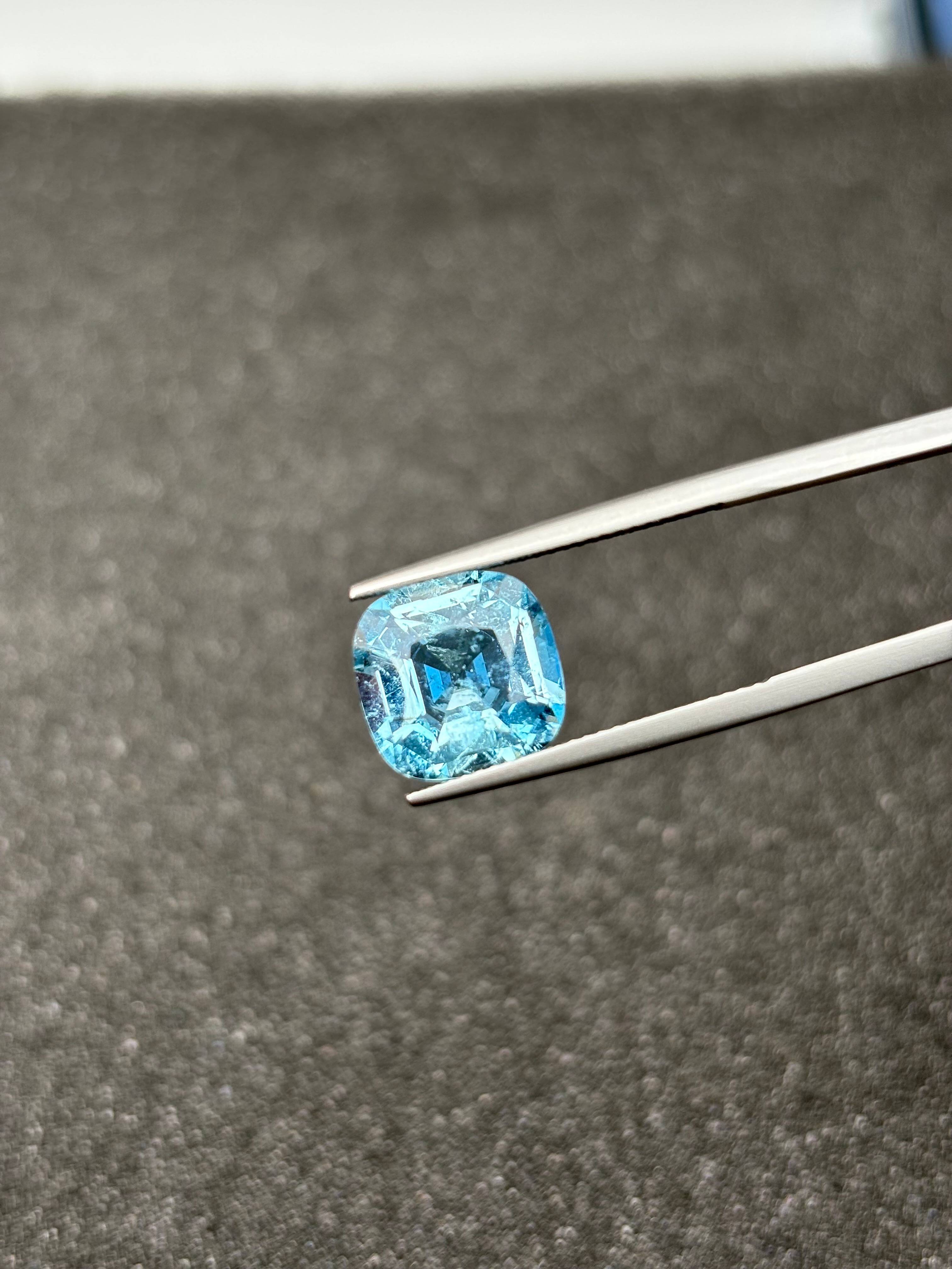 Santa Maria blue aquamarine, 4.76ct cushion cut — view 5
