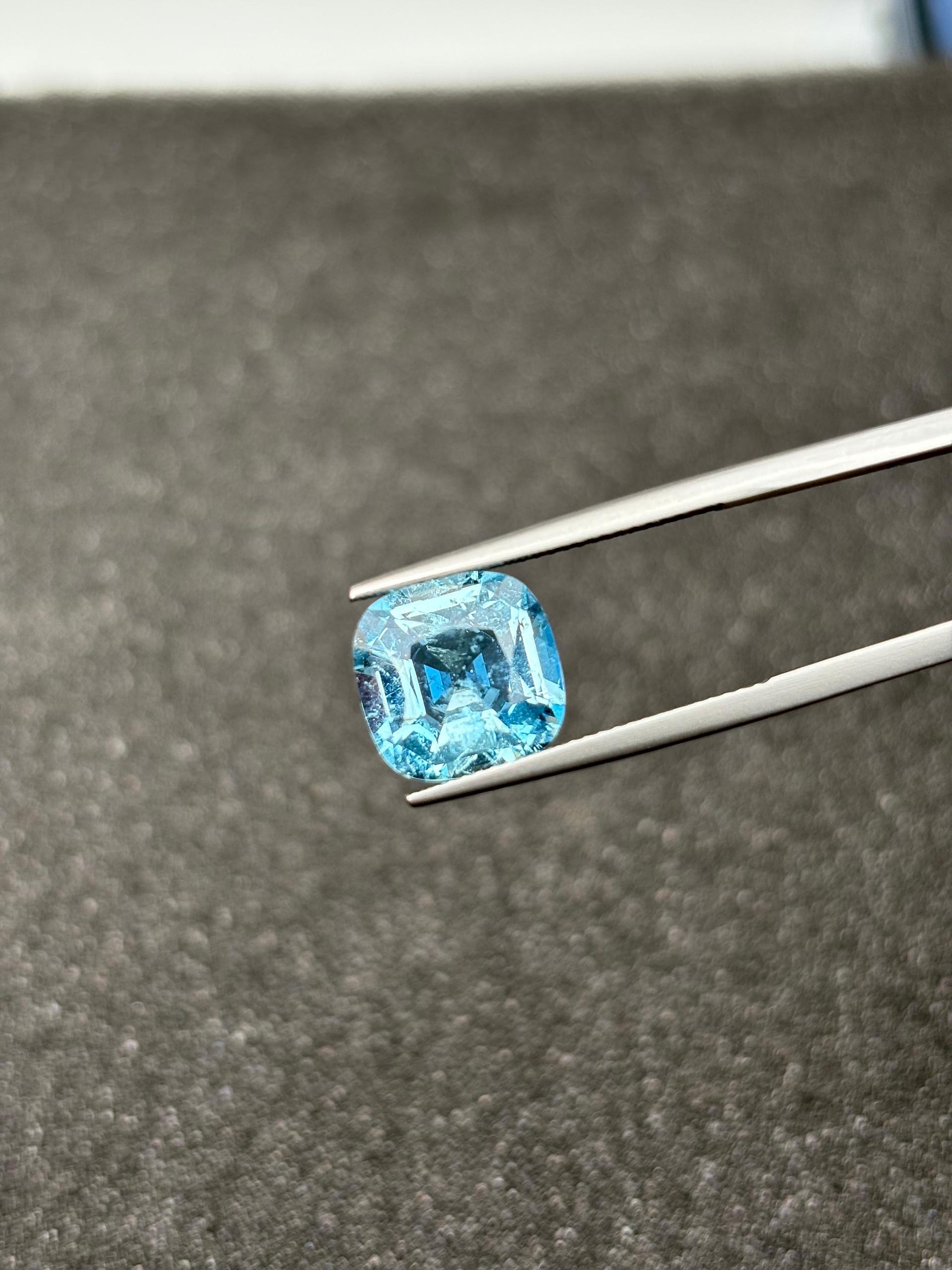 Santa Maria blue aquamarine, 4.76ct cushion cut — view 5