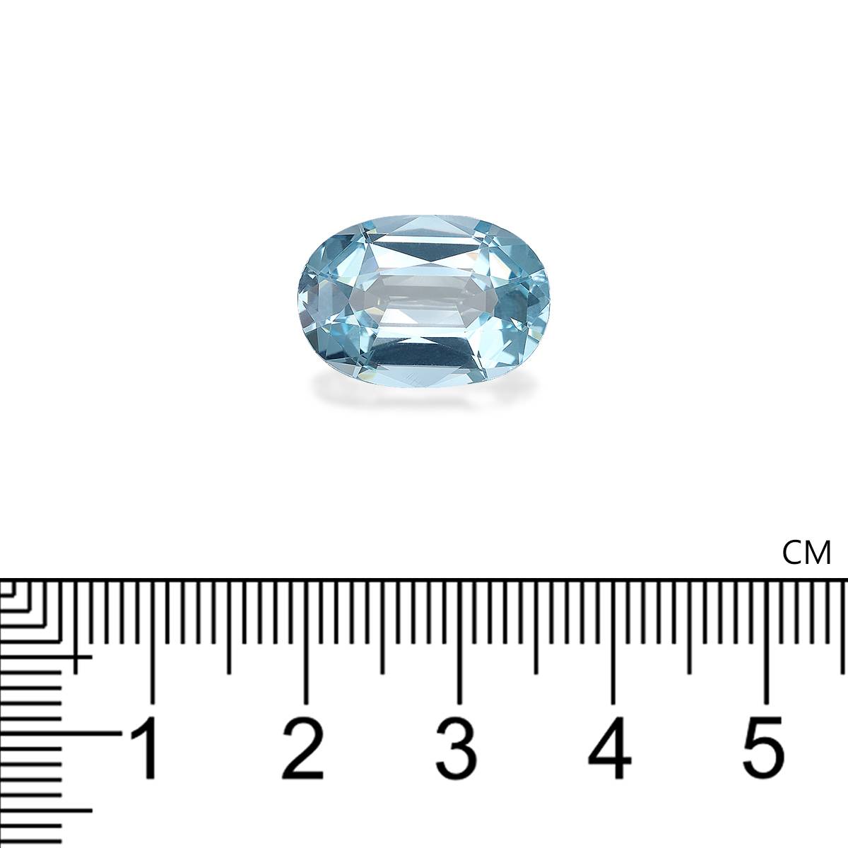 Santa Maria blue aquamarine, 7.81ct oval cut — view 4