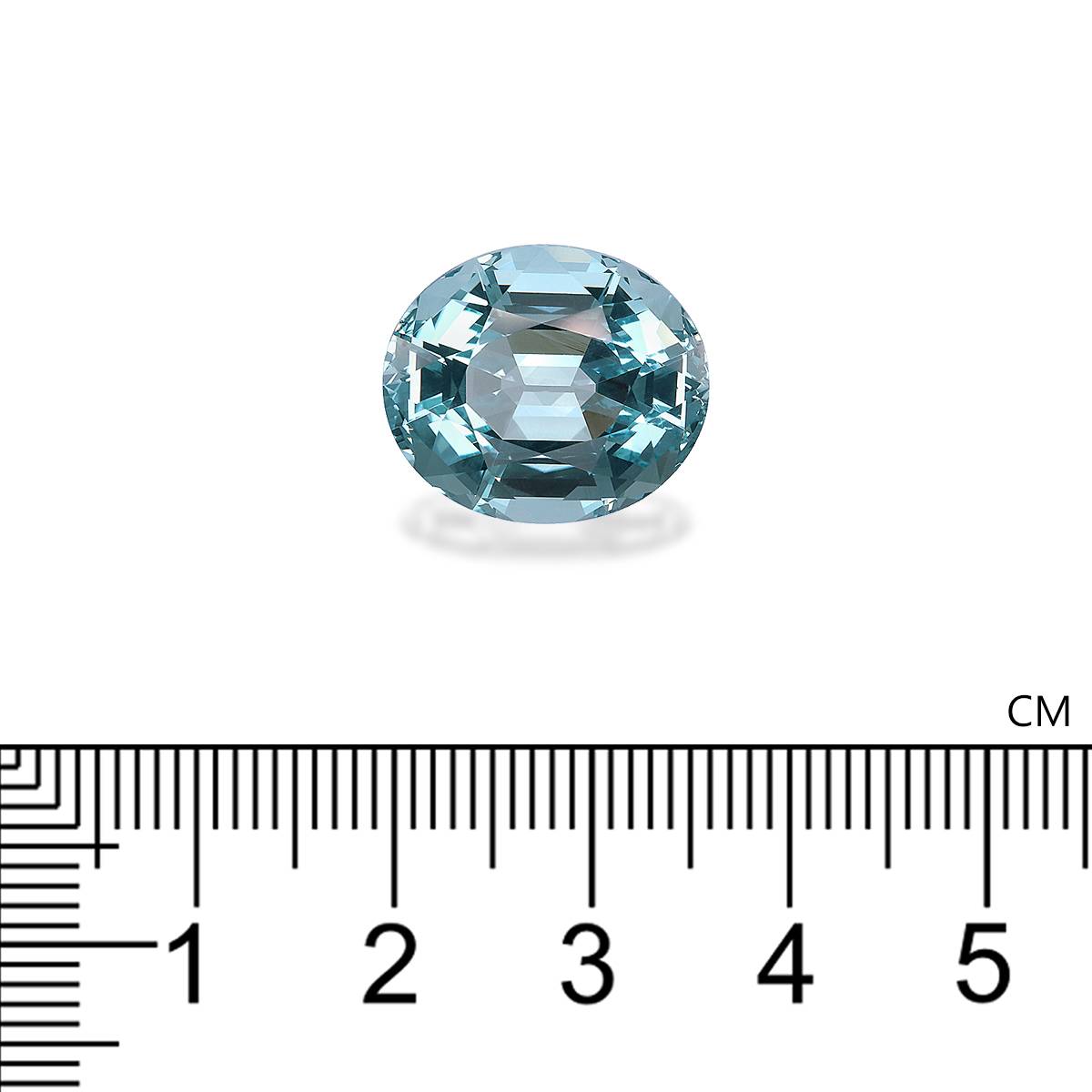 sky blue aquamarine, 12.55ct oval cut — view 4