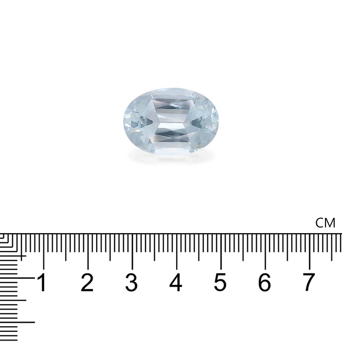 sky blue aquamarine, 19.74ct oval cut — view 4