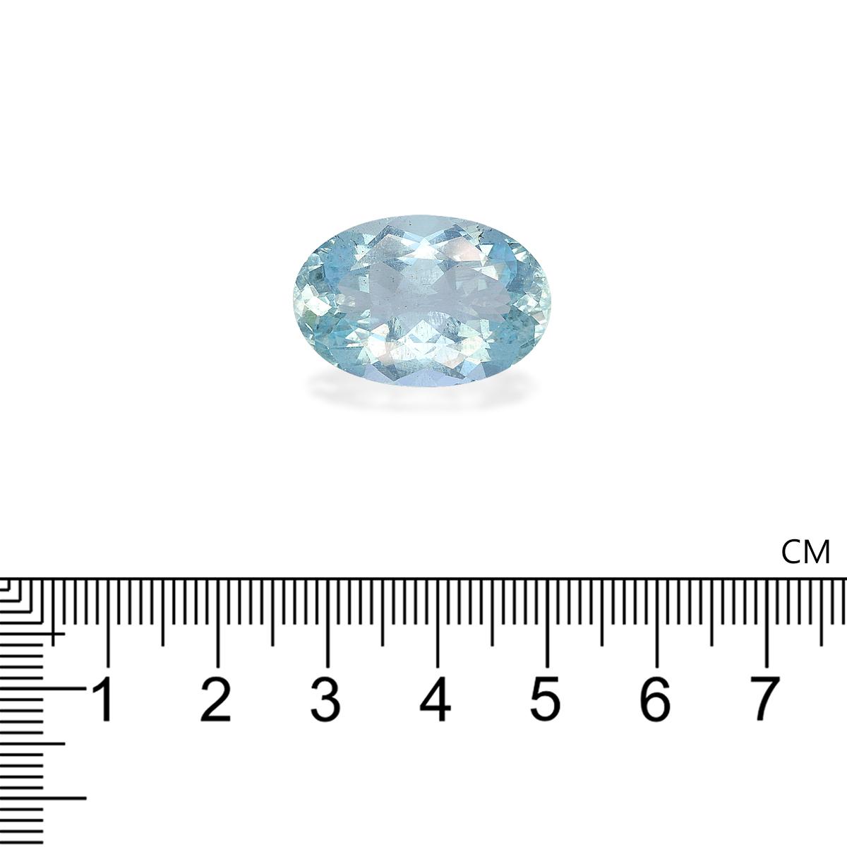 baby blue aquamarine, 20.82ct oval cut — view 4