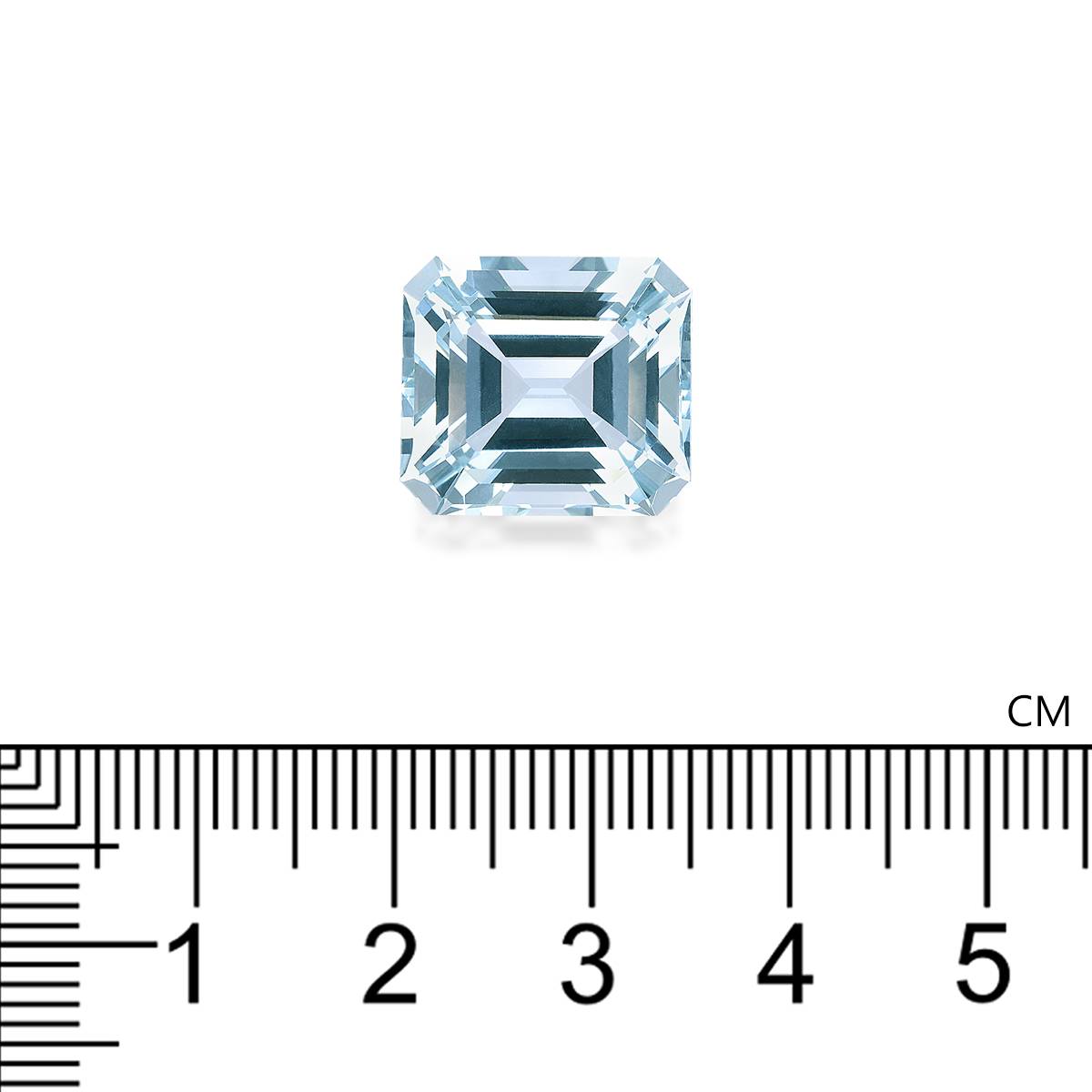 sky blue aquamarine, 13.62ct rectangular cut — view 4