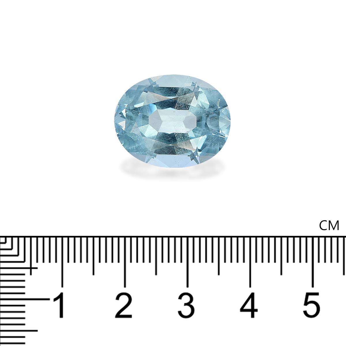 baby blue aquamarine, 15.14ct oval cut — view 4