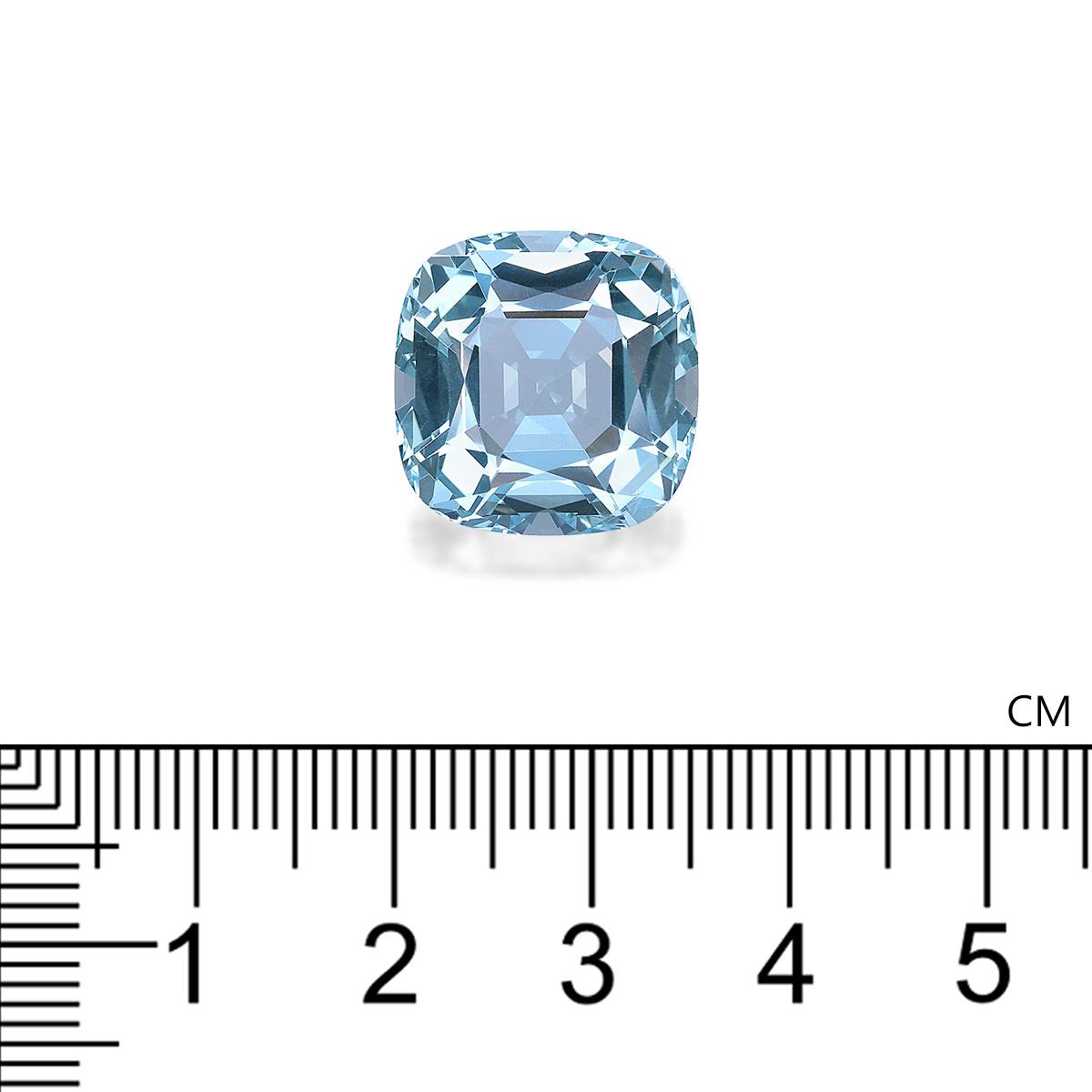baby blue aquamarine, 13.69ct cushion cut — view 4