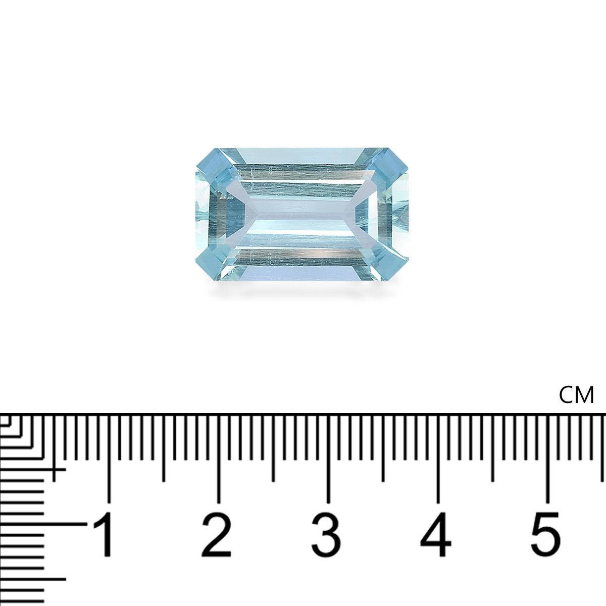 baby blue aquamarine, 12.86ct rectangular cut — view 4