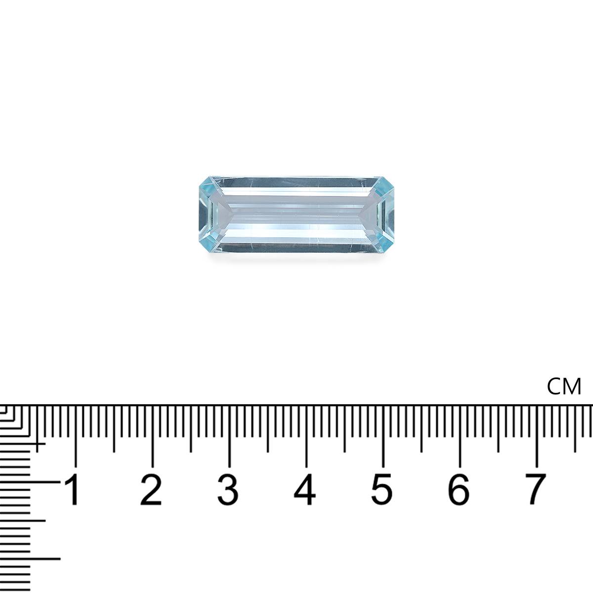 baby blue aquamarine, 10.87ct rectangular cut — view 4