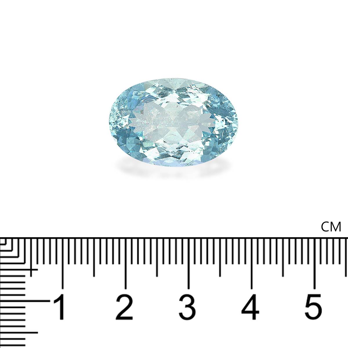 sky blue aquamarine, 15.63ct oval cut — view 4