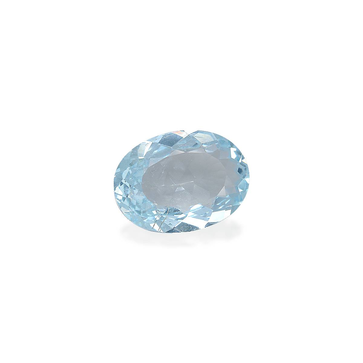 sky blue aquamarine, 14.71ct oval cut — view 3