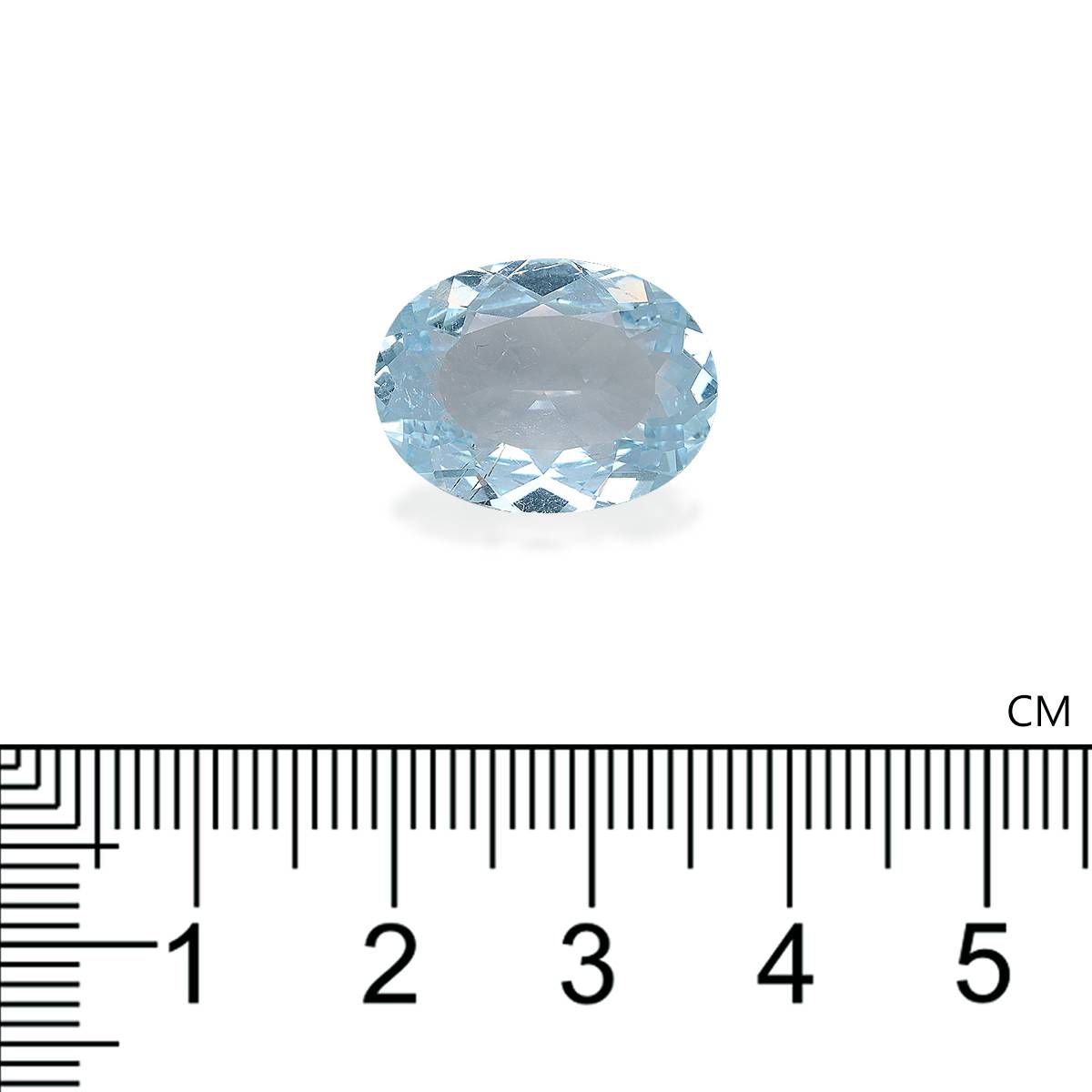 sky blue aquamarine, 14.71ct oval cut — view 4