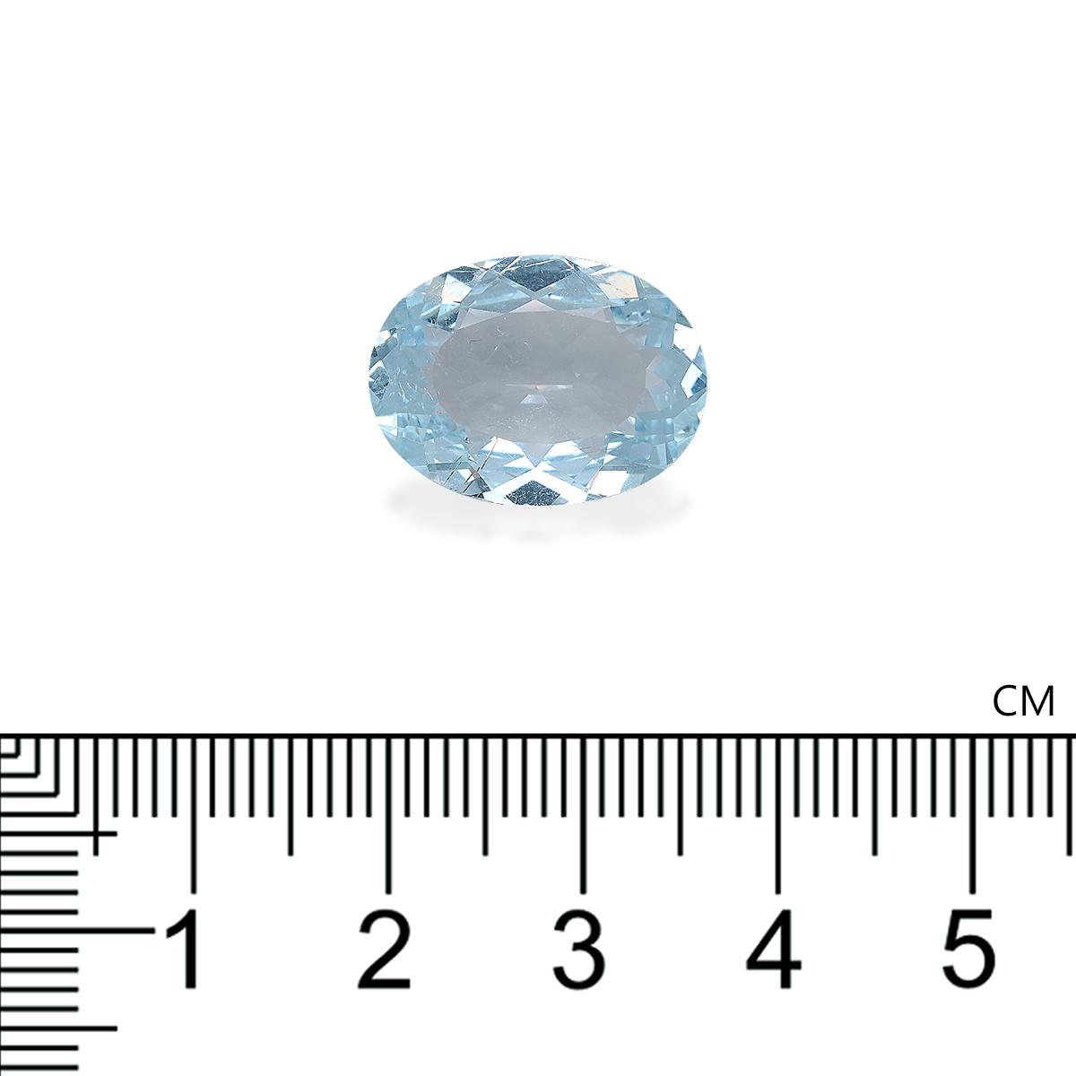 sky blue aquamarine, 14.71ct oval cut — view 4