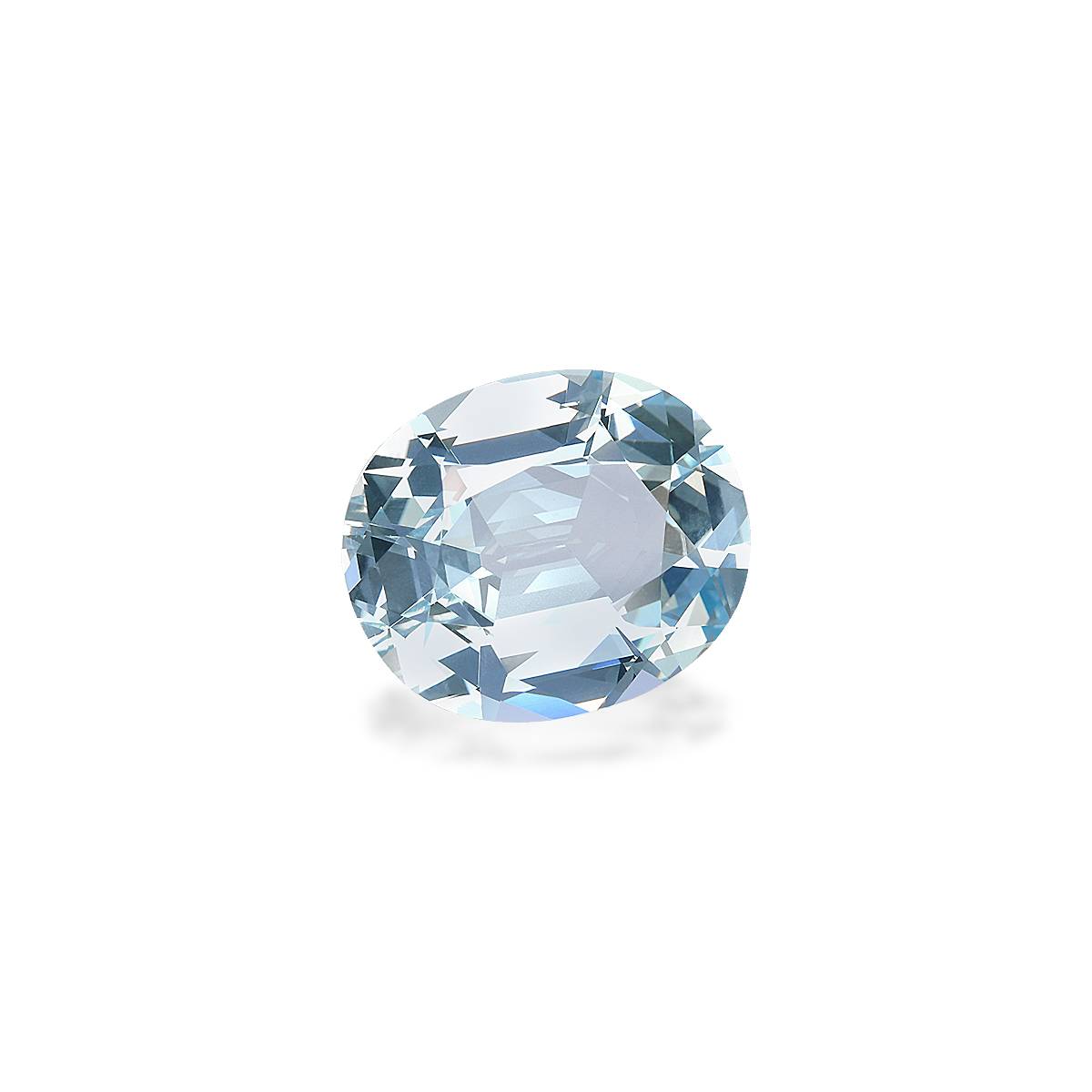 sky blue aquamarine, 9.21ct oval cut — view 3