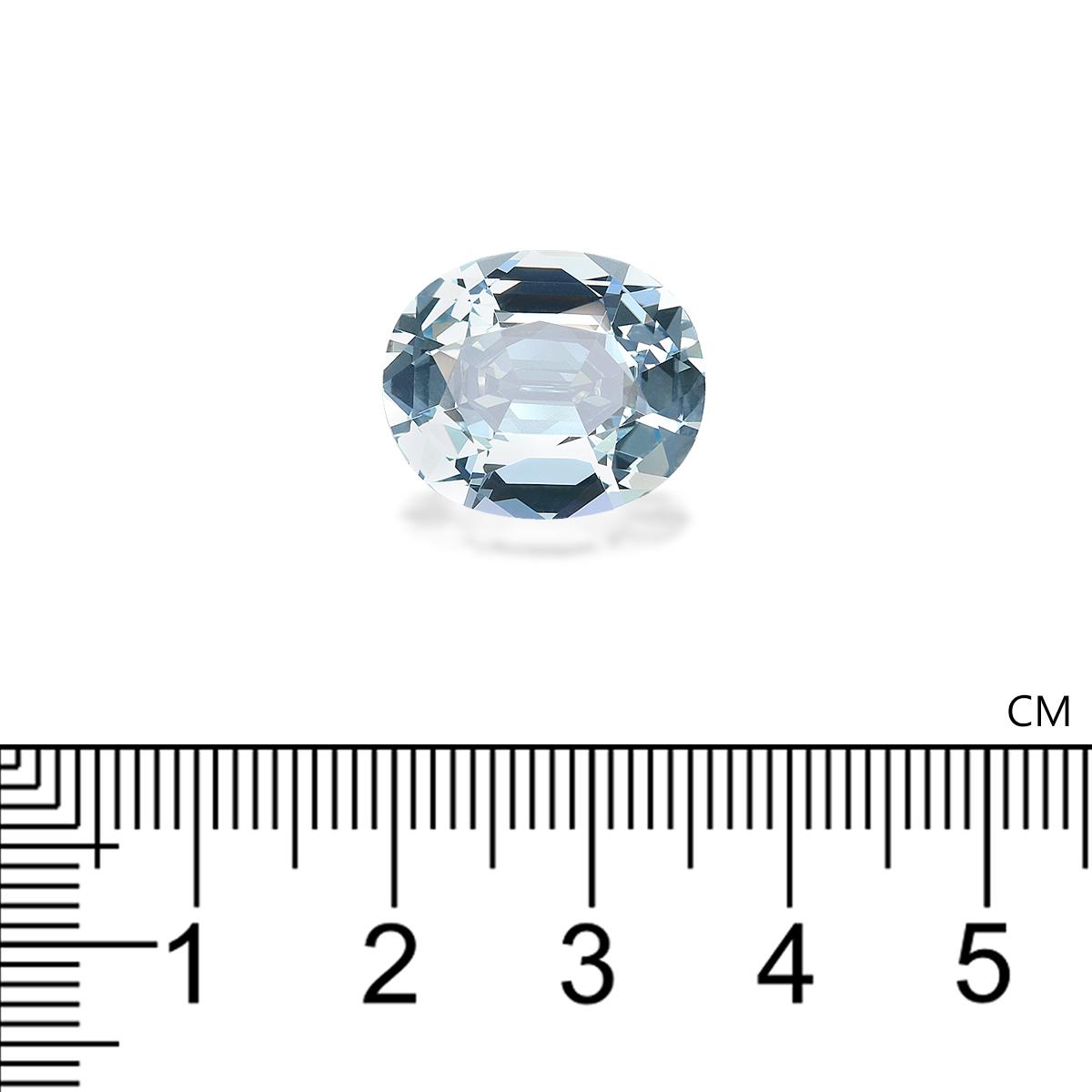 sky blue aquamarine, 9.21ct oval cut — view 4
