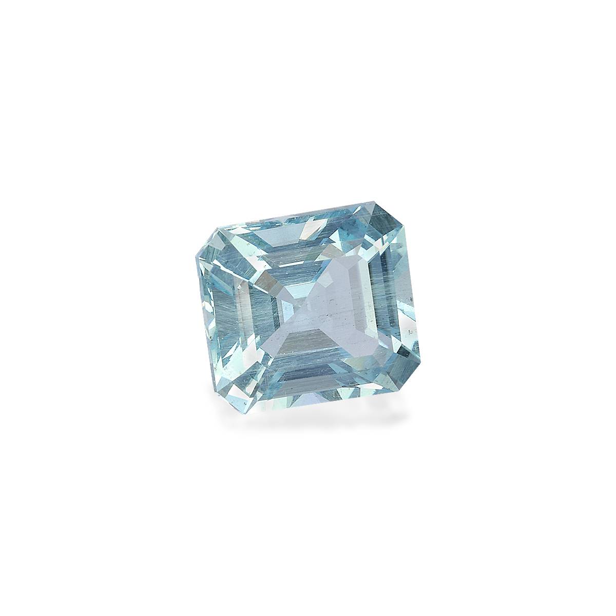 sky blue aquamarine, 12.14ct rectangular cut — view 3