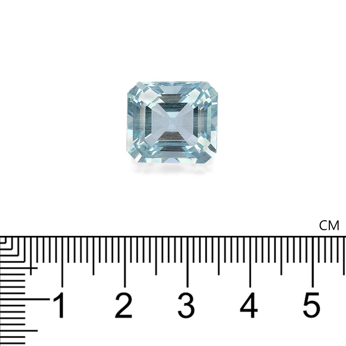sky blue aquamarine, 12.14ct rectangular cut — view 4