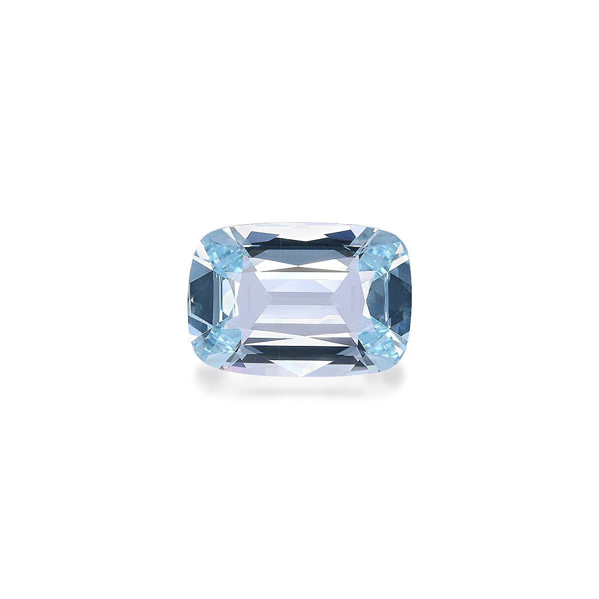 sky blue aquamarine, 6.17ct cushion cut — main view