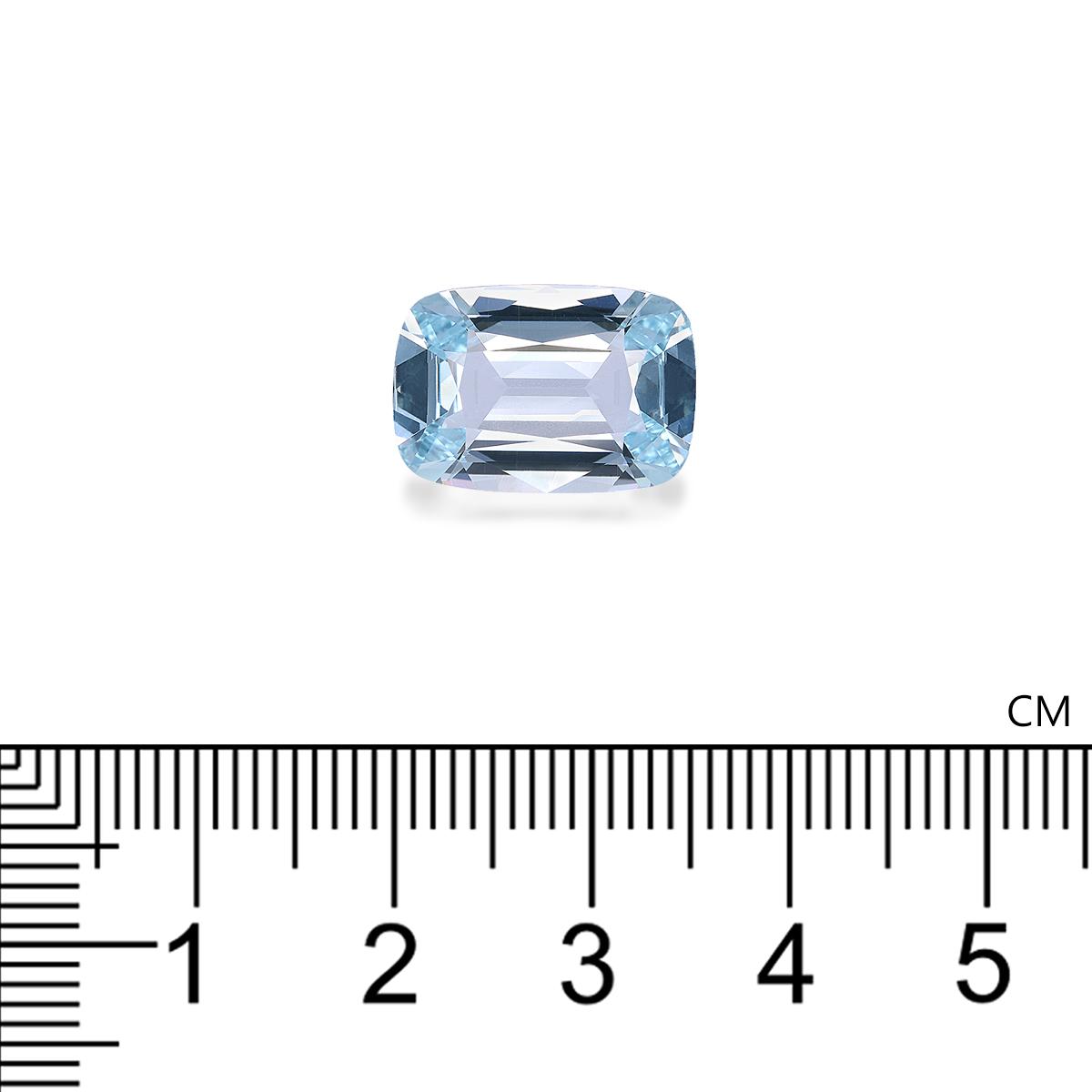 sky blue aquamarine, 6.17ct cushion cut — view 4