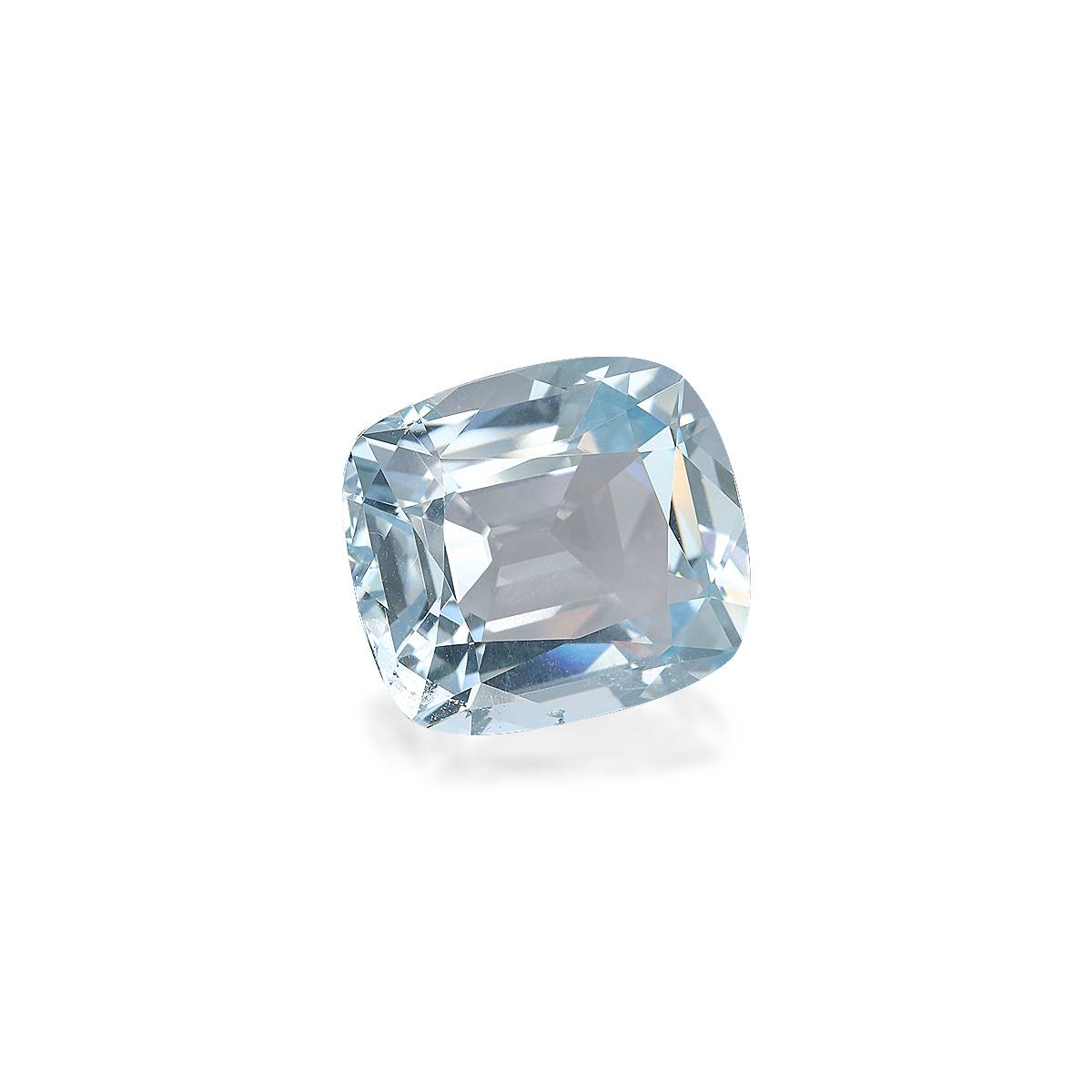 sky blue aquamarine, 11.26ct cushion cut — view 3
