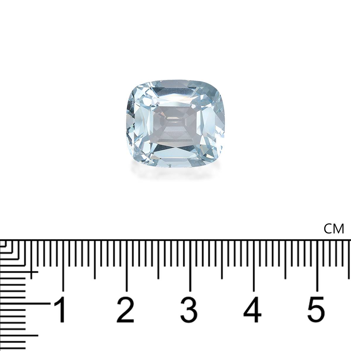 sky blue aquamarine, 11.26ct cushion cut — view 4