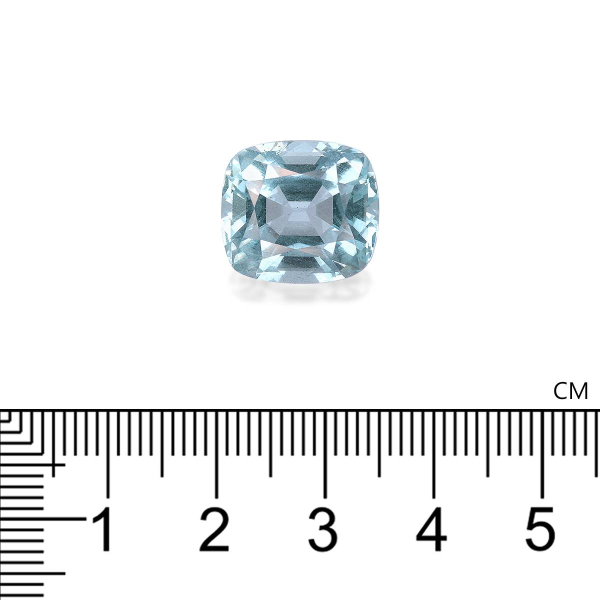 sky blue aquamarine, 11.29ct cushion cut — view 4