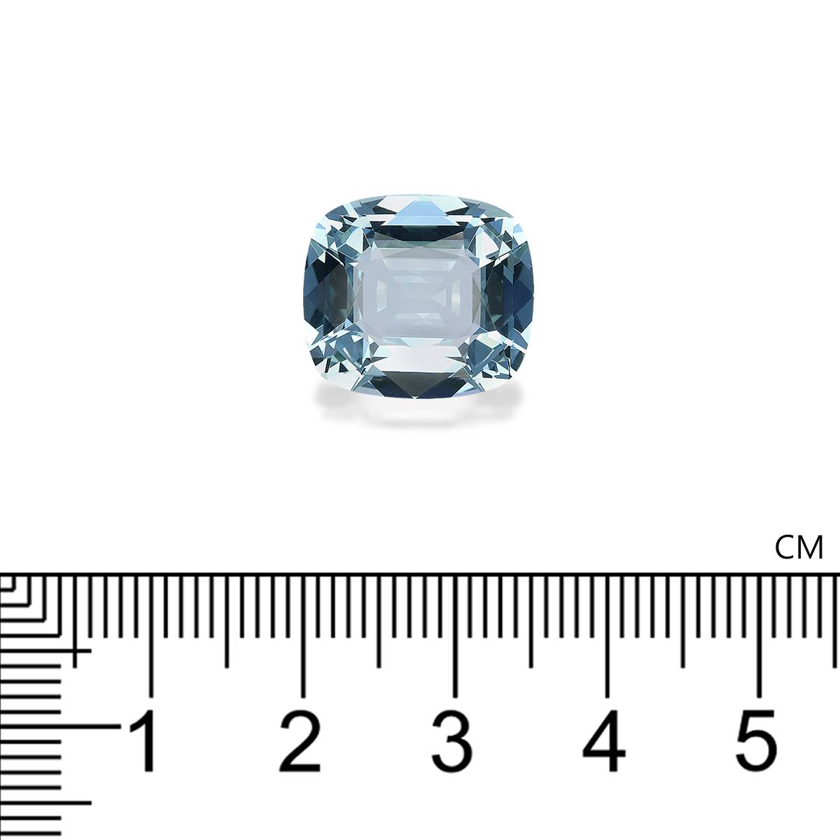 baby blue aquamarine, 9.39ct cushion cut — view 4