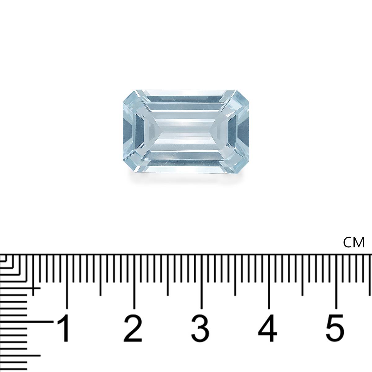 baby blue aquamarine, 11.71ct rectangular cut — view 4