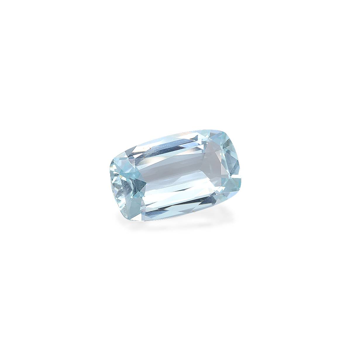 sky blue aquamarine, 8.35ct cushion cut — view 3