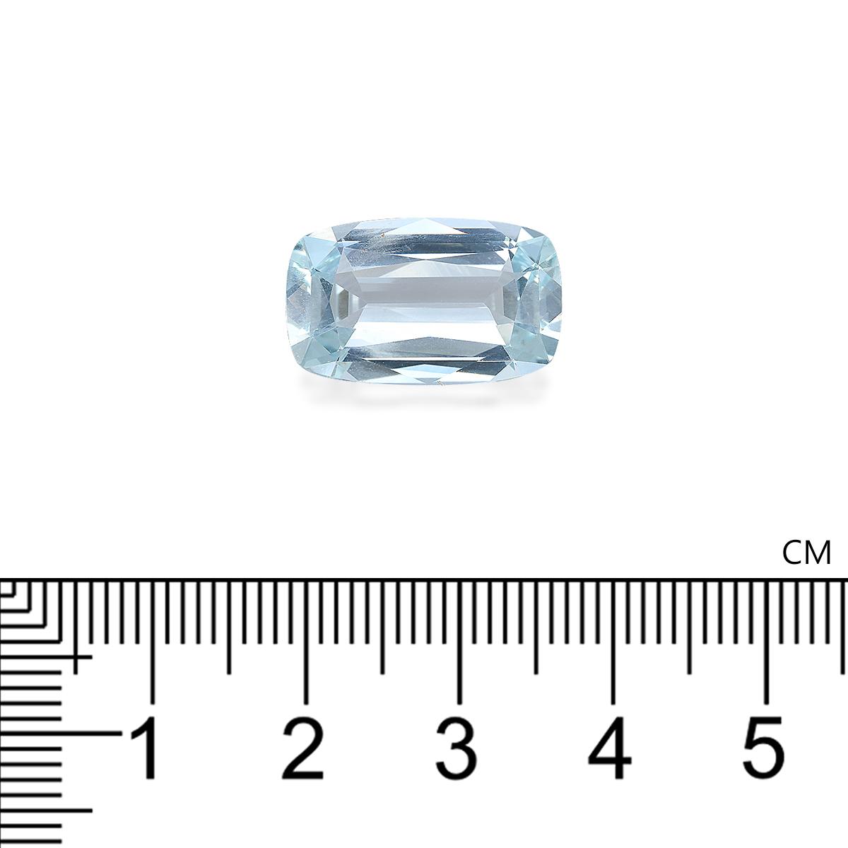sky blue aquamarine, 8.35ct cushion cut — view 4