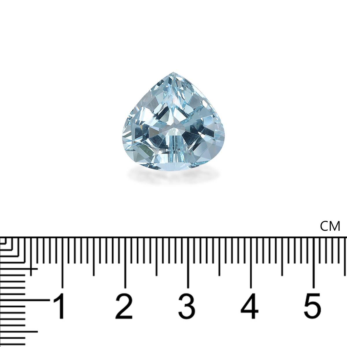 sky blue aquamarine, 12.16ct pear cut — view 4