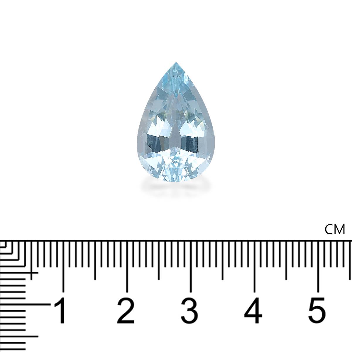 baby blue aquamarine, 9.53ct pear cut — view 4
