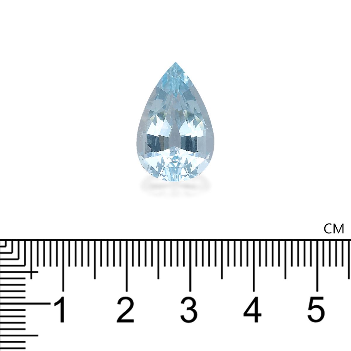 baby blue aquamarine, 9.53ct pear cut — view 4