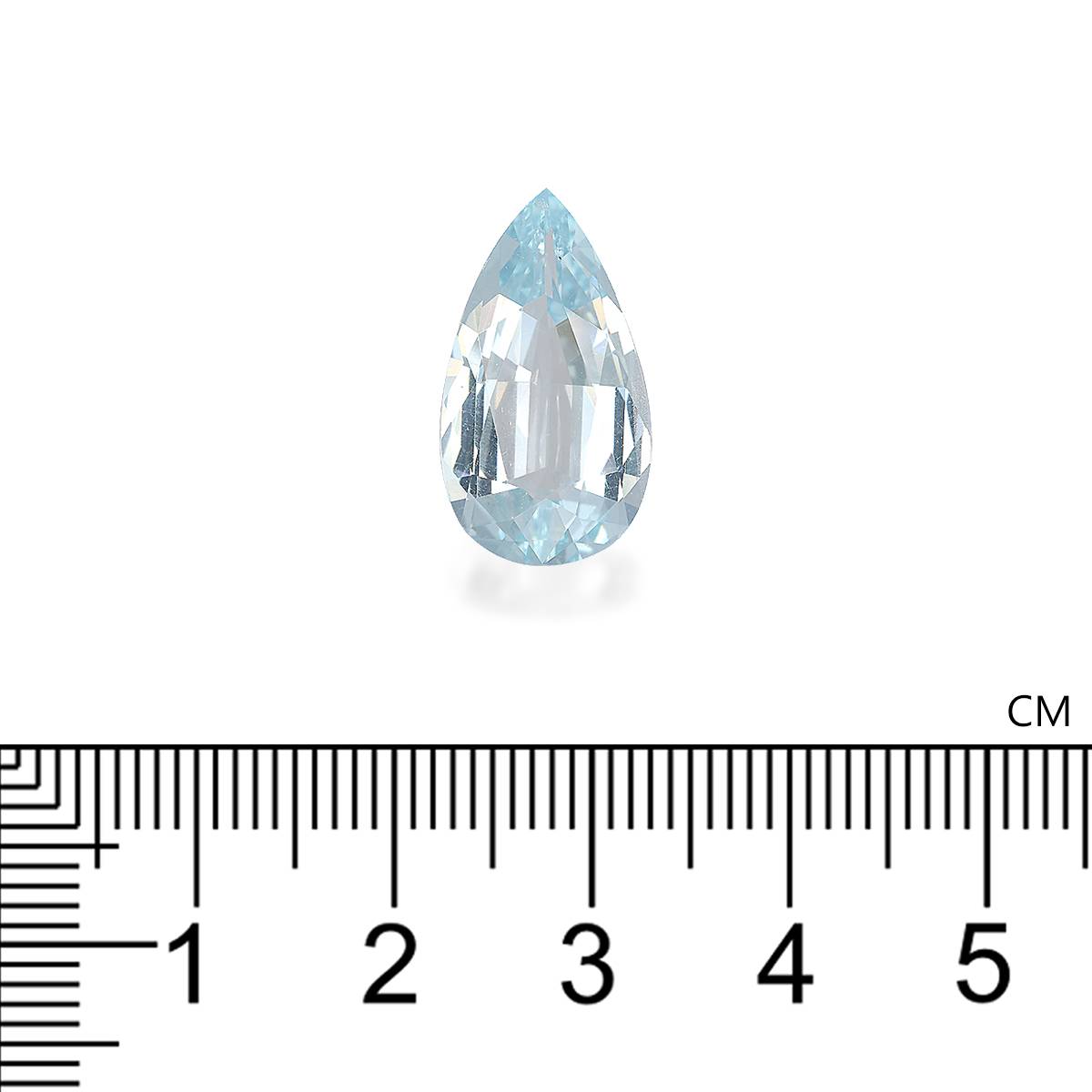 sky blue aquamarine, 7.98ct pear cut — view 4