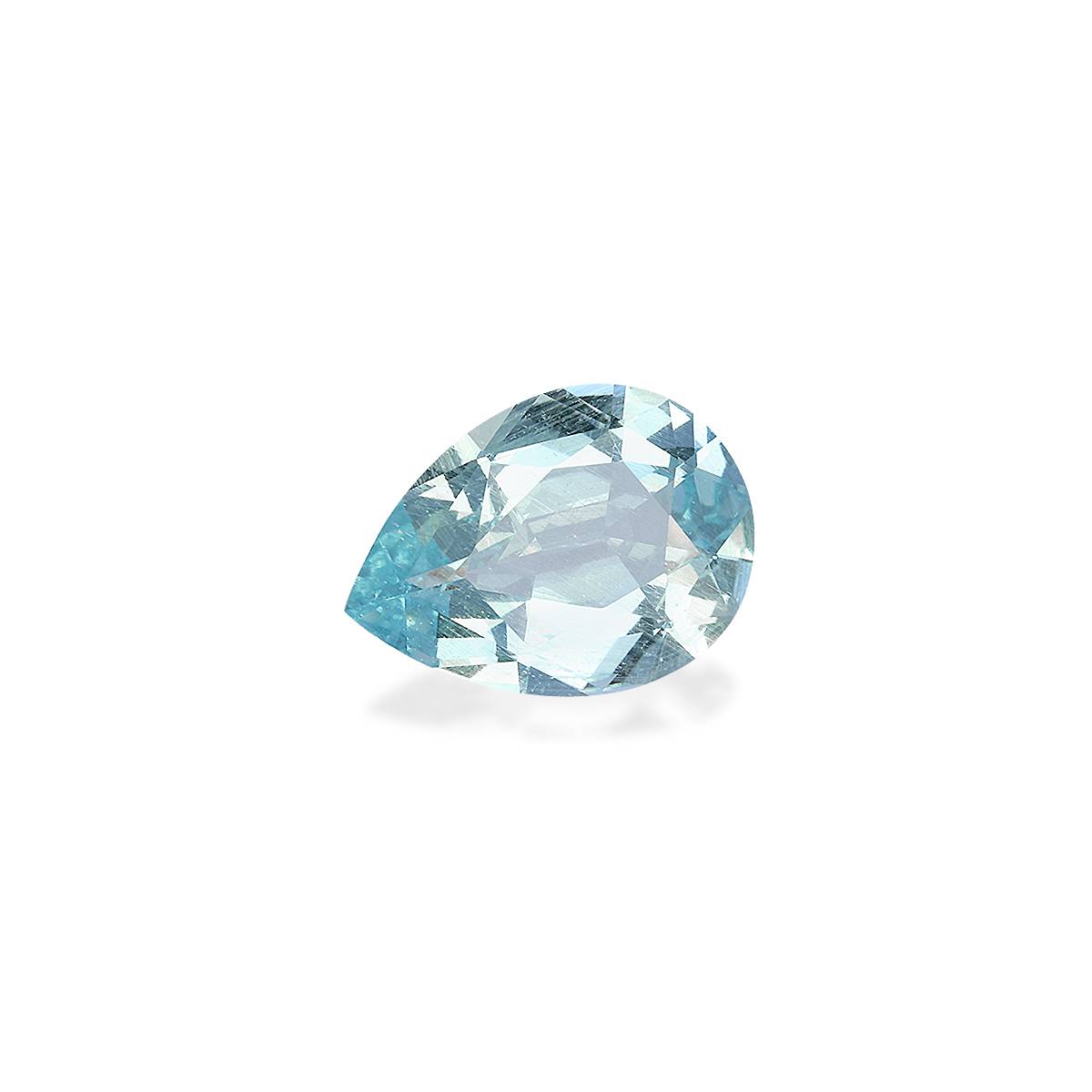 baby blue aquamarine, 8.42ct pear cut — view 3